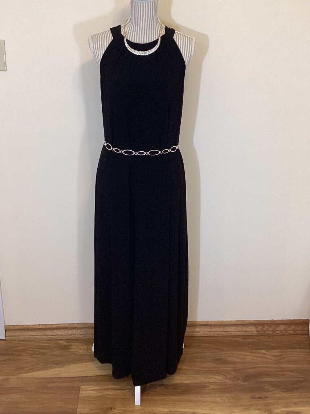 Anne Klein Sleeveless Maxi Dress Black Size 10